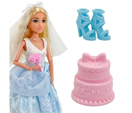 WOOPIE ROYAL Lalka Modowa LILY Panna Młoda z Tortem