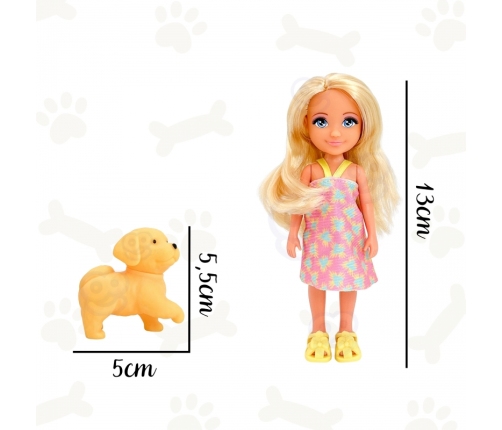 WOOPIE ROYAL Laleczka z Pieskiem Wanną i Akcesoriami Do Pielęgnacji Pupila