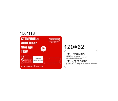 MASTERKIDZ Akrylowe Pojemniki do Tablicy 2 szt.