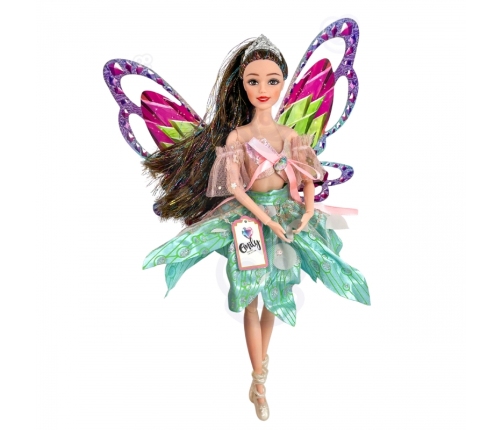 WOOPIE ROYAL Lalka Emi Wróżka z Kolorowymi Skrzydłami i Szczotką do Włosów