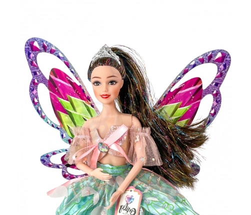 WOOPIE ROYAL Lalka Emi Wróżka z Kolorowymi Skrzydłami i Szczotką do Włosów
