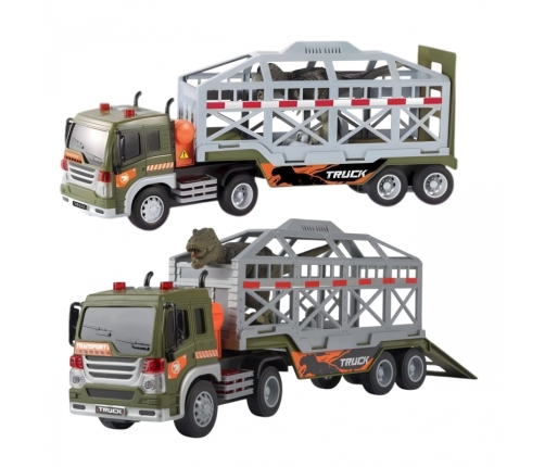 WOOPIE Ciężarówka Transporter Dinozaurów Auto z Dźwiękiem i Światłem