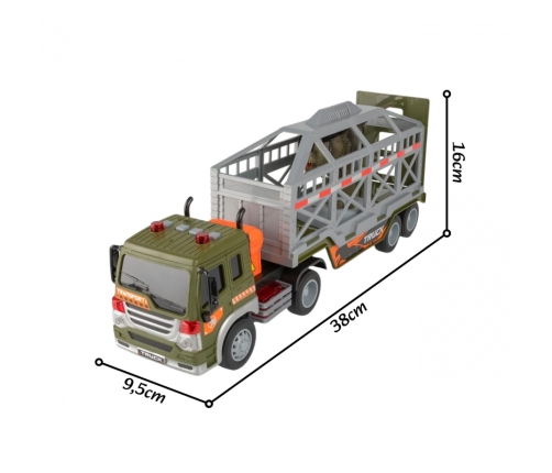 WOOPIE Ciężarówka Transporter Dinozaurów Auto z Dźwiękiem i Światłem