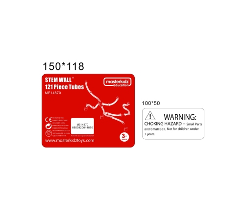 MASTERKIDZ System Rur Do Tablicy STEM 121 elementów