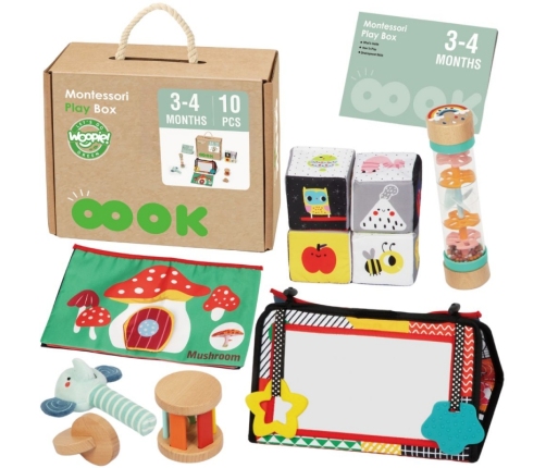 WOOPIE GREEN Pudełko XXL Montessori Sensoryka i Edukacja 6w1 FSC