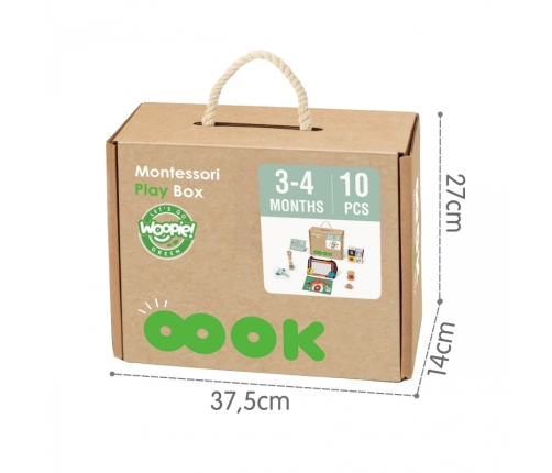 WOOPIE GREEN Pudełko XXL Montessori Sensoryka i Edukacja 6w1 FSC