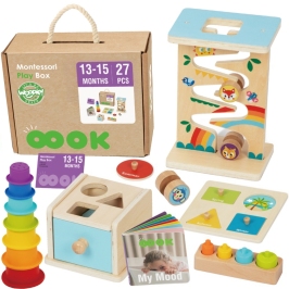 WOOPIE GREEN Pudełko Box 6w1 13-15m Montessori Edukacyjne Sensoryczne FSC WOOPIE GREEN Pudełko Box 6w1 13-15m Montessori Edukacyjne Sensoryczne FSC