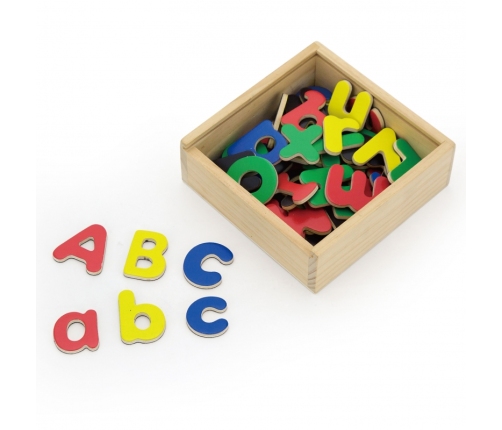 VIGA Drewniane Magnetyczne literki Magnes Uczymy się Pisać