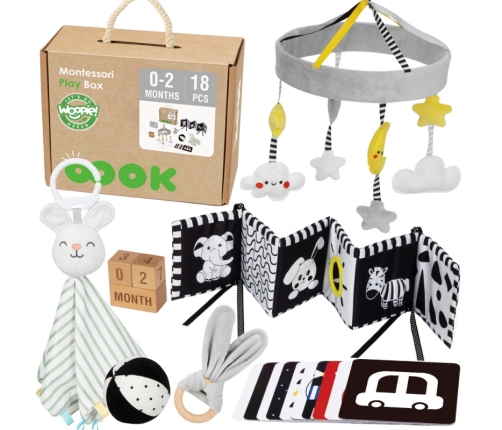 WOOPIE GREEN Pudełko XXL Montessori Sensoryka i Edukacja 7w1 FSC