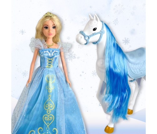WOOPIE ROYAL Lalka Lodowa Księżniczka Lily i Magiczny Powóz Karoca Akcesoria