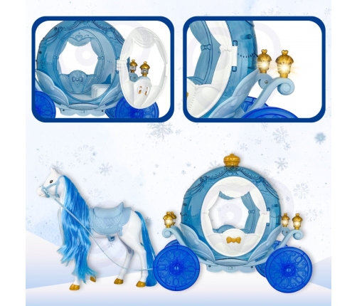 WOOPIE ROYAL Lalka Lodowa Księżniczka Lily i Magiczny Powóz Karoca Akcesoria