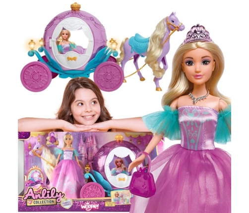 WOOPIE ROYAL Lalka Księżniczka Lily i Magiczny Powóz Karoca Akcesoria