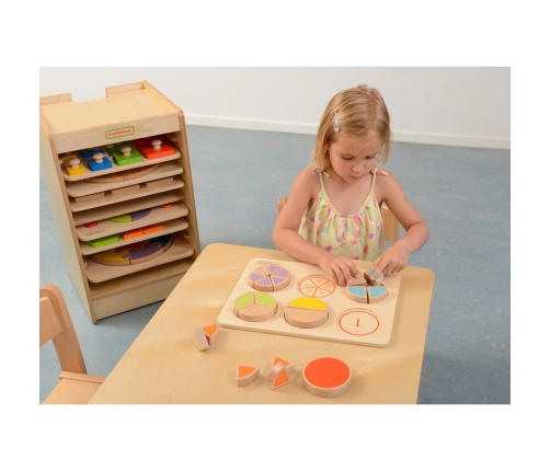 MASTERKIDZ Drewniana Układanka Matematyczna Ułamki