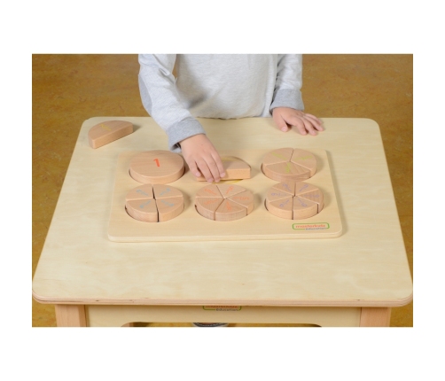 MASTERKIDZ Drewniana Układanka Matematyczna Ułamki