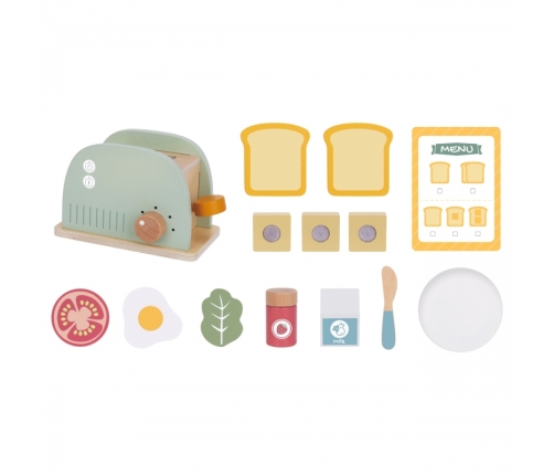 WOOPIE GREEN Drewniany Toster Zestaw Śniadaniowy z Akcesoriami 14 el. FSC