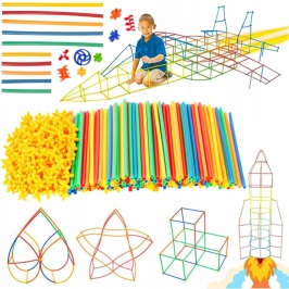 WOOPIE Klocki Konstrukcyjne Świecące Słomki 400 szt. WOOPIE Klocki Konstrukcyjne Świecące Słomki 400 szt.