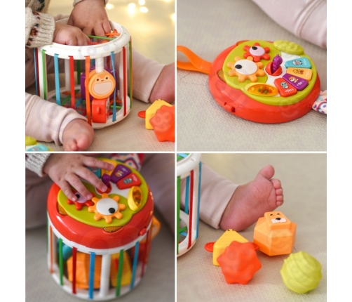 WOOPIE BABY Walec Kostka Sensoryczna Interaktywny Bębenek