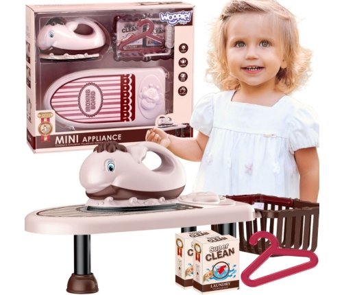 WOOPIE Zestaw do Prasowania 2w1 Deska Żelazko z Muzyką 7 el.