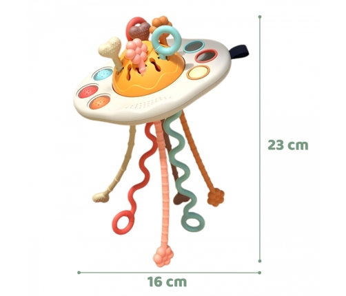 WOOPIE BABY Zabawka Sensoryczna Montessori Gryzak Grzechotka Wielofunkcyjny UFO