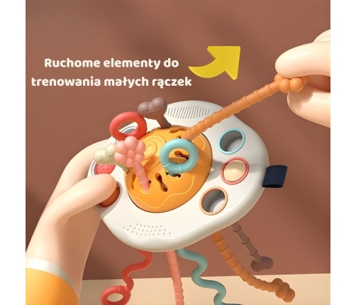 WOOPIE BABY Zabawka Sensoryczna Montessori Gryzak Grzechotka Wielofunkcyjny UFO