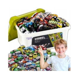 WOOPIE Zestaw Aut Wyścigowych Autka w Pudełku 50 el. + Mapka WOOPIE Zestaw Aut Wyścigowych Autka w Pudełku 50 el. + Mapka