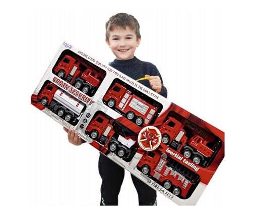 WOOPIE Zestaw Auta Straż Pożarna 6w1