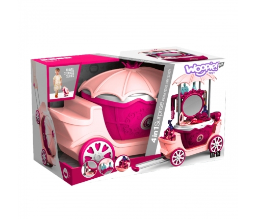 WOOPIE Salon Piękności Urody Toaletka na Kółkach Wózek Wlizka 31 akc. 4w1