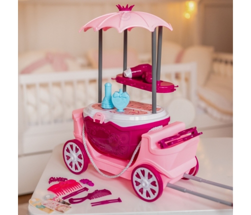 WOOPIE Salon Piękności Urody Toaletka na Kółkach Wózek Wlizka 31 akc. 4w1