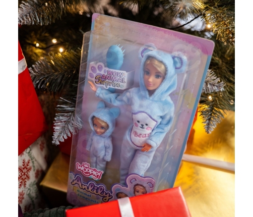 WOOPIE ROYAL Lalki Kombinezony Niebieskie Misie Zestaw 2szt.