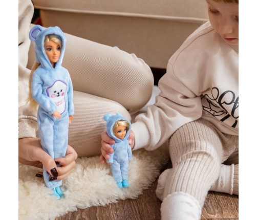 WOOPIE ROYAL Lalki Kombinezony Niebieskie Misie Zestaw 2szt.