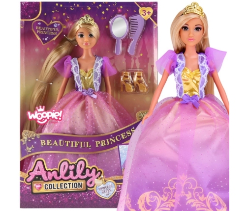 WOOPIE ROYAL Lalka Lili Księżniczka z Długimi Włosami i Akcesoriami