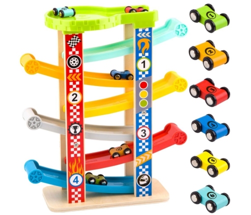 TOOKY TOY Kolorowa  Zjeżdżalnia Tor Dla Samochodów