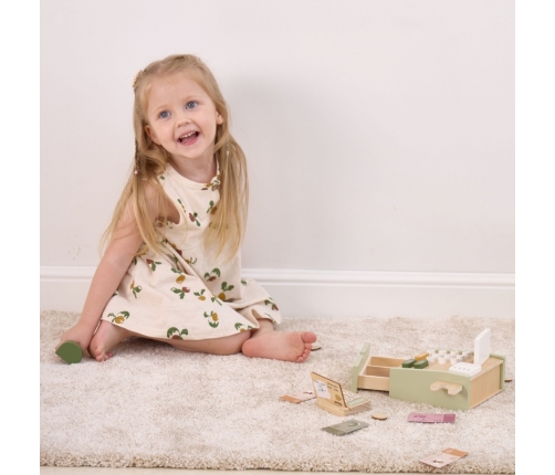 VIGA PolarB Drewniana Kasa Sklepowa Zielona