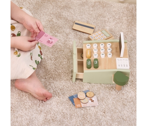 VIGA PolarB Drewniana Kasa Sklepowa Zielona