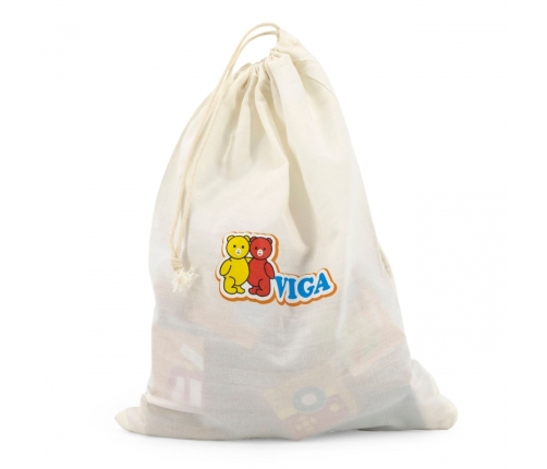 Viga Układanka drewniana puzzle magnetyczne - pojazdy Certyfikat FSC