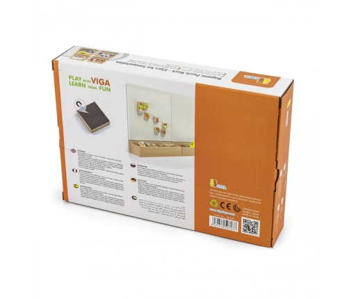 Viga Układanka drewniana puzzle magnetyczne - pojazdy Certyfikat FSC