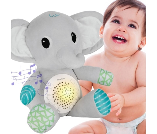 WOOPIE BABY Przytulanka Słonik Z Projektorem Uspokajacz 12 Melodii