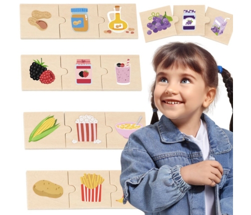 VIGA Zestaw Puzzli Odkrywaj Związki Między Naturą a Jedzeniem
