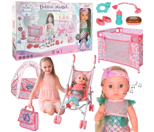 WOOPIE ROYAL Lalka Bobas Syrenka 18 Akcesorii