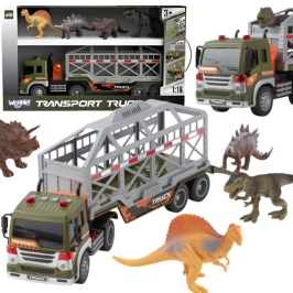 WOOPIE Ciężarówka Transporter Dinozaurów Auto z Dźwiękiem i Światłem WOOPIE Ciężarówka Transporter Dinozaurów Auto z Dźwiękiem i Światłem