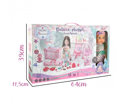 WOOPIE ROYAL Lalka Bobas Syrenka 18 Akcesorii