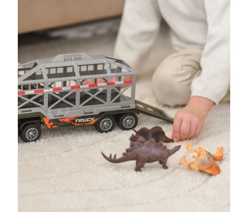 WOOPIE Ciężarówka Transporter Dinozaurów Auto z Dźwiękiem i Światłem