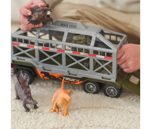 WOOPIE Ciężarówka Transporter Dinozaurów Auto z Dźwiękiem i Światłem
