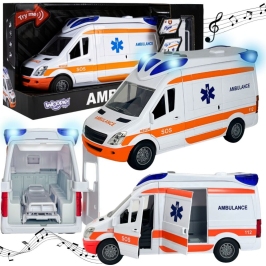 WOOPIE Pogotowie Karetka Ambulans Nosze w Zestawie + Sygnały Dźwiękowe I Świetlne WOOPIE Pogotowie Karetka Ambulans Nosze w Zestawie + Sygnały Dźwiękowe I Świetlne