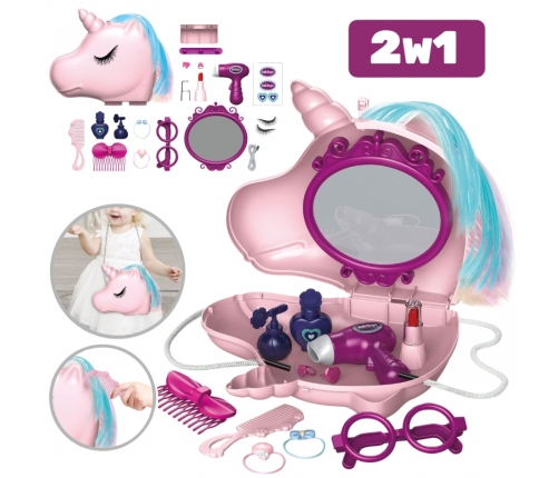 VIGA Zestaw Biała Toaletka + Akcesoria Jak z Salonu