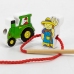 VIGA Drewniana Przeplatanka Klocki Farma do Nawlekania Montessori
