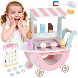 WOOPIE GREEN Lodziarnia XXL Sklepik Pastelowy Wózek z Lodami WOOPIE GREEN Lodziarnia XXL Sklepik Pastelowy Wózek z Lodami