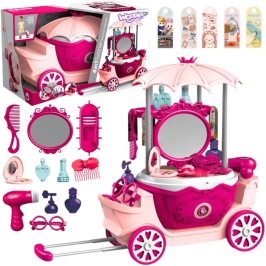 WOOPIE Salon Piękności Urody Toaletka na Kółkach Wózek Wlizka 31 akc. 4w1 WOOPIE Salon Piękności Urody Toaletka na Kółkach Wózek Wlizka 31 akc. 4w1