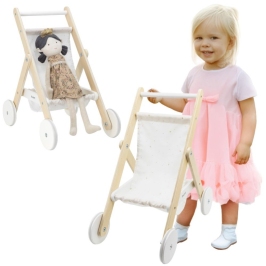 VIGA PolarB Drewniany Wózek dla Lalek