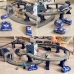 WOOPIE Electric Train Car Track Police Station Helicopter Cars 92 pcs.